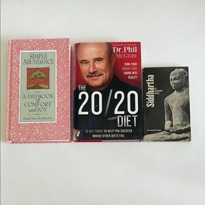Book Collection: Simple Abundance, The 20/20 Diet, Siddhartha